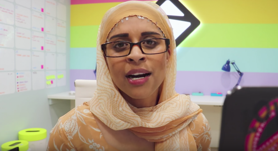 Lilly Singh, dressed as her mother for one of her many youtube skits. Lilly Singh, dressed as her mother for one of her many youtube skits.